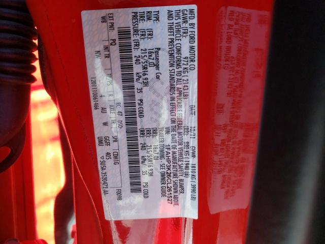 Photo 10 from auction – 2012 FORD FOCUS SE with VIN 1FAHP3K26CL261527