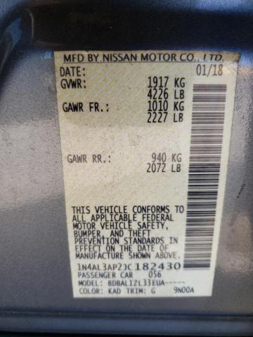 Photo 10 from auction – 2018 NISSAN ALTIMA 2.5 with VIN 1N4AL3AP2JC182430