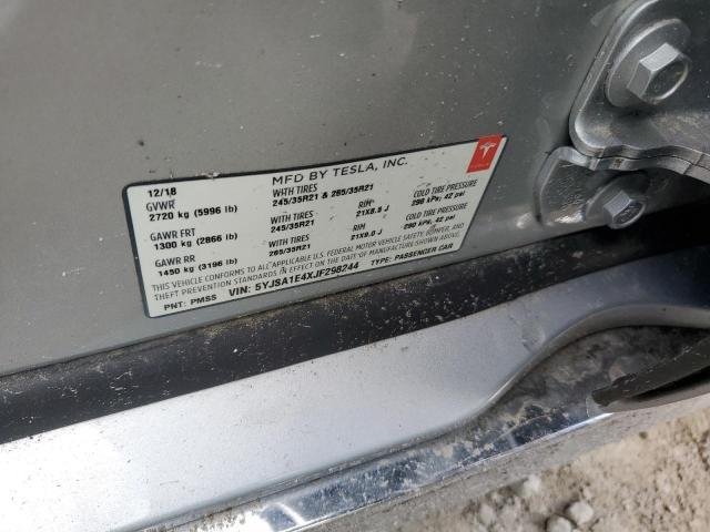 Photo 10 from auction – 2018 TESLA MODEL S with VIN 5YJSA1E4XJF298244