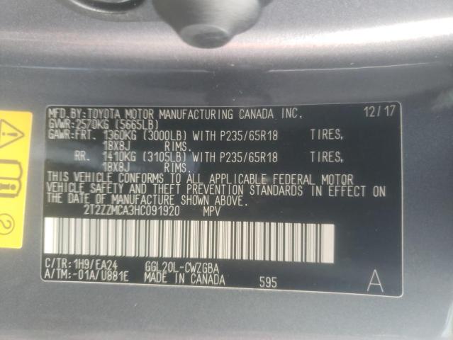 Photo 10 from auction – 2017 LEXUS RX 350 BAS with VIN 2T2ZZMCA3HC091920