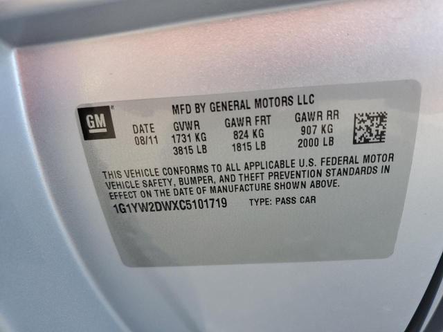 Photo 10 from auction – 2012 CHEVROLET CORVETTE G with VIN 1G1YW2DWXC5101719