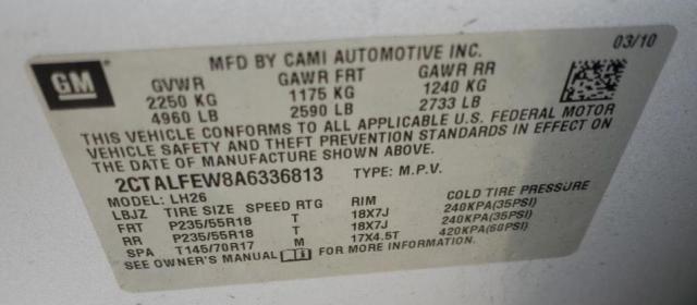 Photo 10 from auction – 2010 GMC TERRAIN SL with VIN 2CTALFEW8A6336813