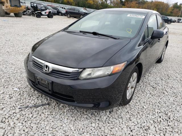 Photo 2 from auction – 2012 HONDA CIVIC LX with VIN 19XFB2F51CE051800