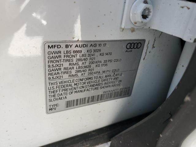 Photo 10 from auction – 2018 AUDI Q7 PRESTIG with VIN WA1VAAF77JD019839