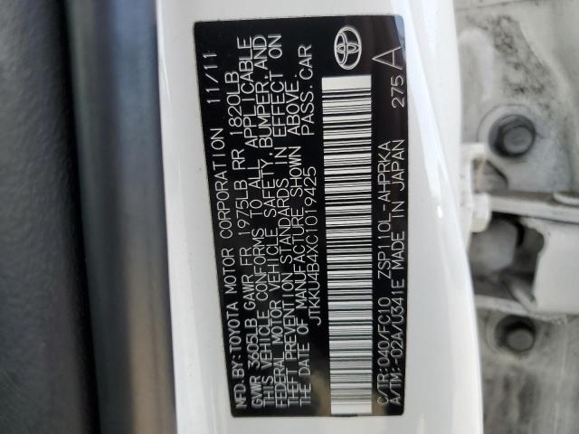 Photo 10 from auction – 2012 TOYOTA SCION XD with VIN JTKKU4B4XC1019425