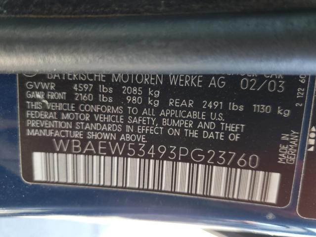 Photo 10 from auction – 2003 BMW 330 XI with VIN WBAEW53493PG23760