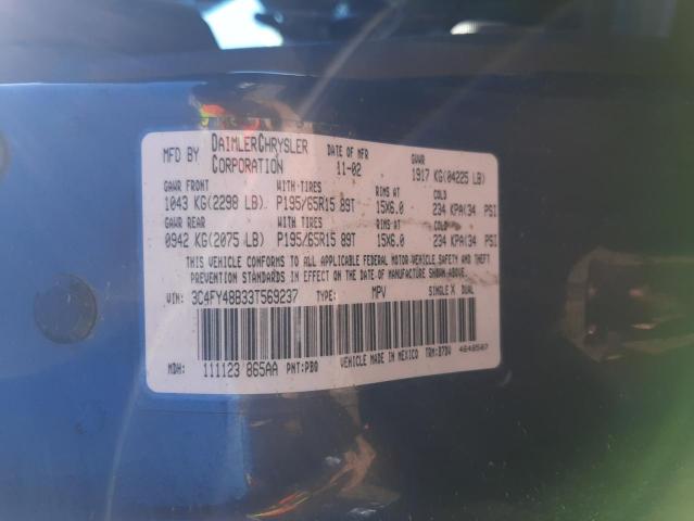 Photo 10 from auction – 2003 CHRYSLER PT CRUISER with VIN 3C4FY48B33T569237