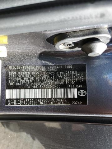 Photo 10 from auction – 2013 TOYOTA CAMRY L with VIN 4T1BF1FK7DU242400