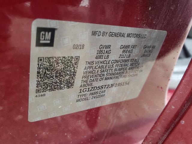 Photo 10 from auction – 2018 CHEVROLET MALIBU LT with VIN 1G1ZD5ST2JF195154