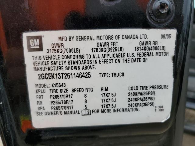 Photo 10 from auction – 2006 CHEVROLET SILVERADO with VIN 2GCEK13T261146425