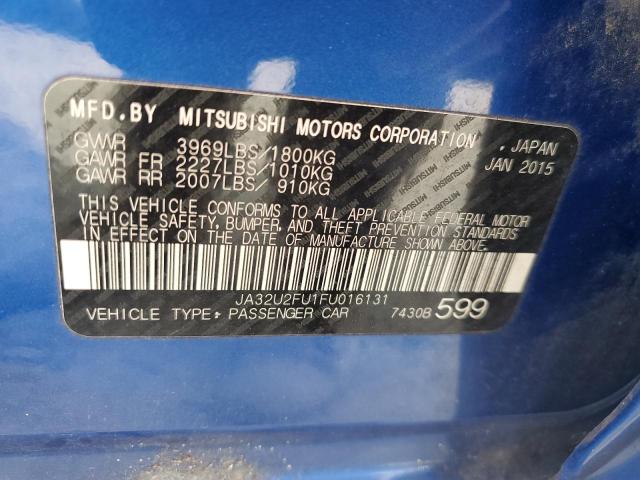 Photo 10 from auction – 2015 MITSUBISHI LANCER ES with VIN JA32U2FU1FU016131