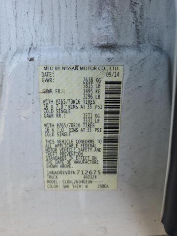 Photo 10 from auction – 2015 NISSAN FRONTIER S with VIN 1N6AD0EV0FN712675