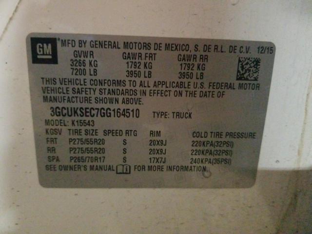 Photo 10 from auction – 2016 CHEVROLET SILVERADO with VIN 3GCUKSEC7GG164510