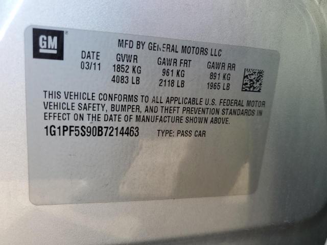 Photo 10 from auction – 2011 CHEVROLET CRUZE LT with VIN 1G1PF5S90B7214463
