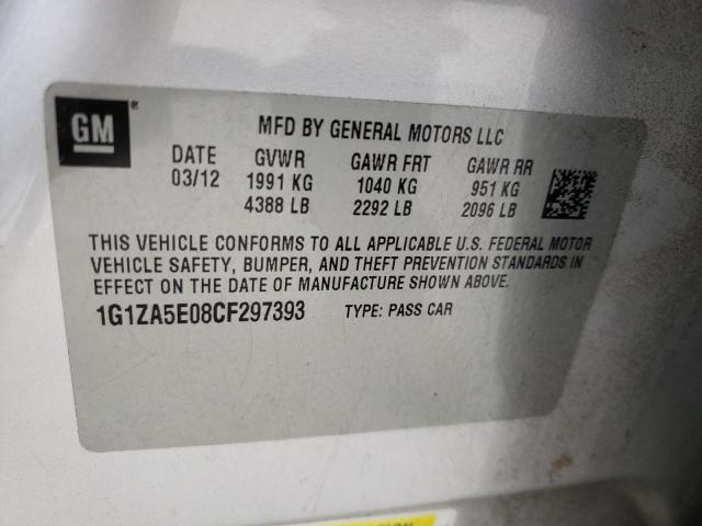 Photo 10 from auction – 2012 CHEVROLET MALIBU LS with VIN 1G1ZA5E08CF297393