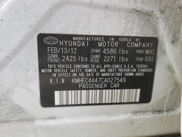 Photo 10 from auction – 2012 HYUNDAI SONATA HYB with VIN KMHEC4A47CA027549