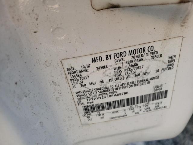 Photo 10 from auction – 2008 FORD F150 with VIN 1FTPX12V18FA69796