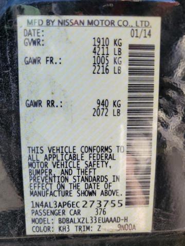 Photo 10 from auction – 2014 NISSAN ALTIMA 2.5 with VIN 1N4AL3AP6EC273755