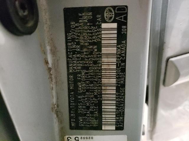 Foto 10 de la subasta – 2006 TOYOTA COROLLA CE con VIN 2T1BR32EX6C643012