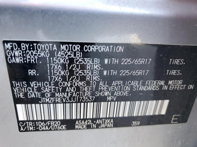 Photo 10 from auction – 2018 TOYOTA RAV4 LE with VIN JTMZFREV3JJ173537