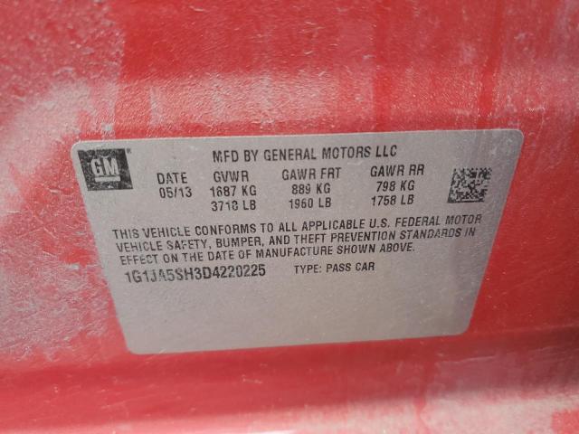 Photo 10 from auction – 2013 CHEVROLET SONIC LS with VIN 1G1JA5SH3D4220225