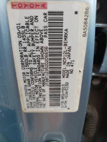 Photo 10 from auction – 2002 TOYOTA ECHO with VIN JTDBT123520206656