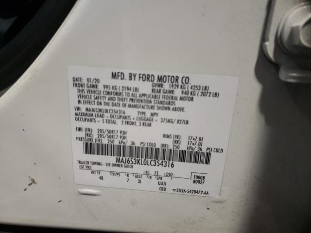 Photo 10 from auction – 2020 FORD ECOSPORT T with VIN MAJ6S3KL0LC354316