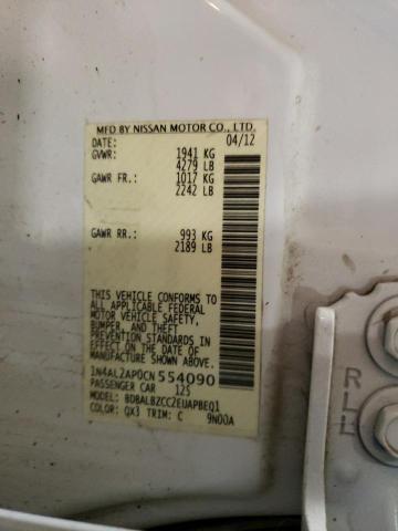 Photo 10 from auction – 2012 NISSAN ALTIMA BAS with VIN 1N4AL2AP0CN554090
