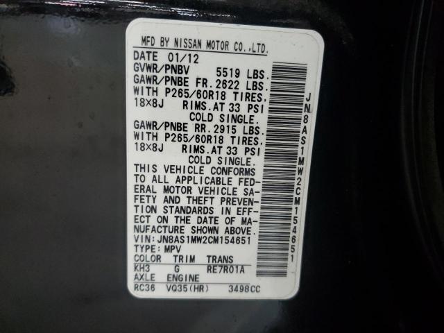 Photo 10 from auction – 2012 INFINITI FX35 with VIN JN8AS1MW2CM154651