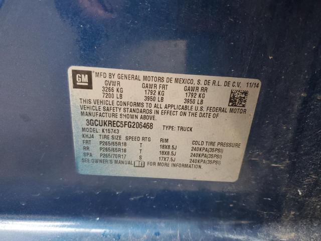 Photo 10 from auction – 2015 CHEVROLET SILVERADO with VIN 3GCUKREC5FG206468