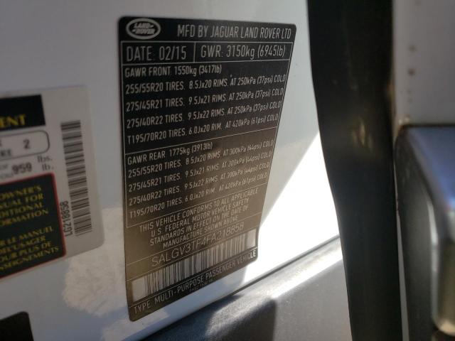 Photo 10 from auction – 2015 LAND ROVER RANGE ROVE with VIN SALGV3TF4FA218858