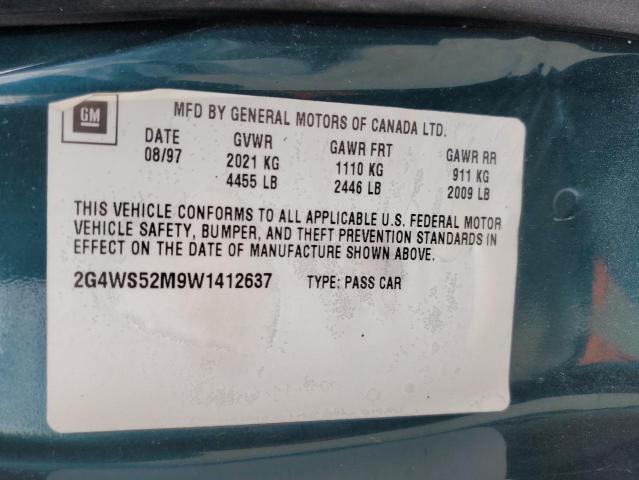 Photo 10 from auction – 1998 BUICK CENTURY CU with VIN 2G4WS52M9W1412637