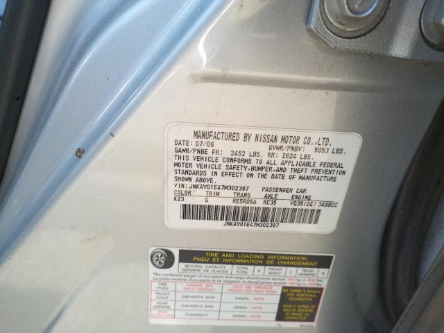 Photo 10 from auction – 2007 INFINITI M35 BASE with VIN JNKAY01E47M302397