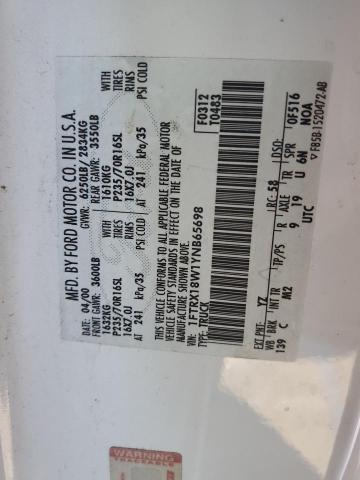 Photo 10 from auction – 2001 FORD F150 with VIN 1FTRX18W1YNB65698