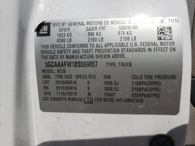 Photo 10 from auction – 2011 CHEVROLET HHR PANEL with VIN 3GCAAAFW1BS569857