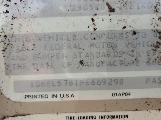Photo 10 from auction – 1985 CADILLAC ELDORADO with VIN 1G6EL5781FE669298