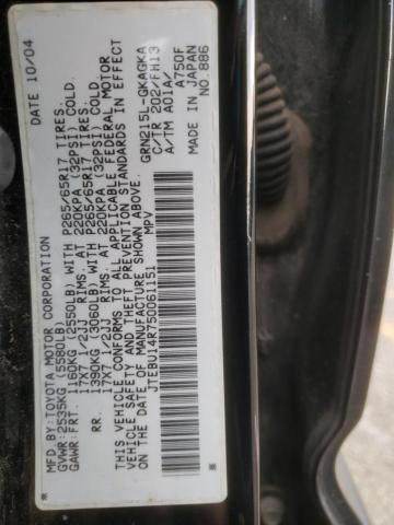 Photo 10 from auction – 2005 TOYOTA 4RUNNER SR with VIN JTEBU14R750061151