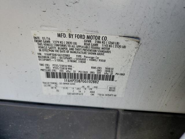 Photo 10 from auction – 2016 FORD TAURUS SE with VIN 1FAHP2D87GG102882