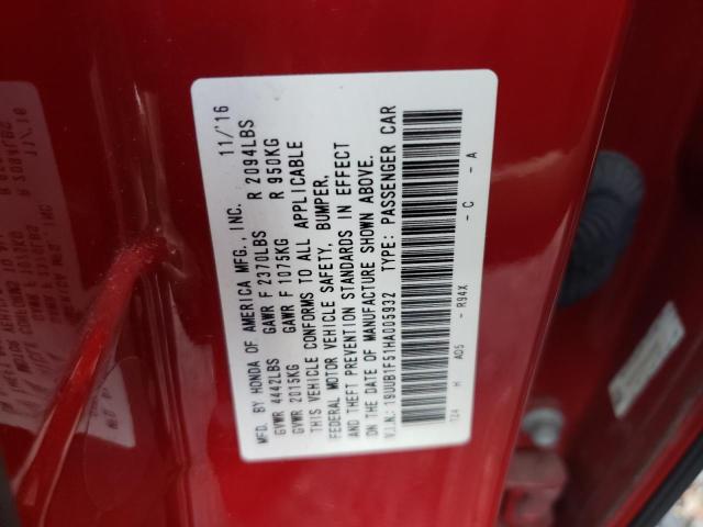 Photo 10 from auction – 2017 ACURA TLX TECH with VIN 19UUB1F51HA005932