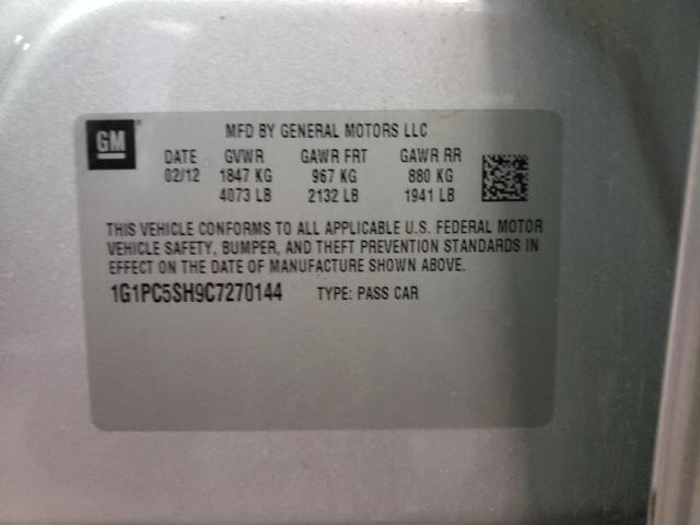 Photo 10 from auction – 2012 CHEVROLET CRUZE LS with VIN 1G1PC5SH9C7270144