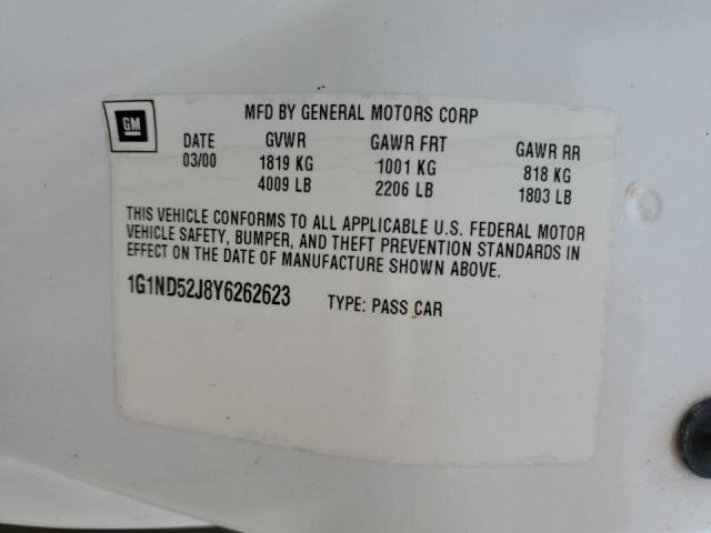 Photo 10 from auction – 2000 CHEVROLET MALIBU with VIN 1G1ND52J8Y6262623