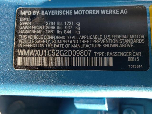 Photo 10 from auction – 2016 MINI COOPER with VIN WMWXU1C52G2D09807