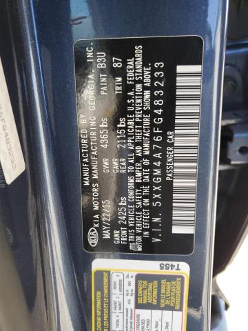 Photo 10 from auction – 2015 KIA OPTIMA LX with VIN 5XXGM4A76FG483233