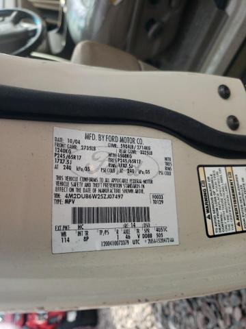 Photo 10 from auction – 2005 MERCURY MOUNTAINEE with VIN 4M2DU86W25ZJ07497