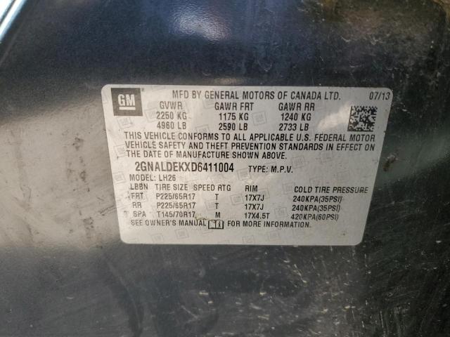 Photo 10 from auction – 2013 CHEVROLET EQUINOX LT with VIN 2GNALDEKXD6411004