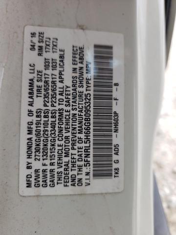 Photo 10 from auction – 2016 HONDA ODYSSEY EX with VIN 5FNRL5H66GB095325