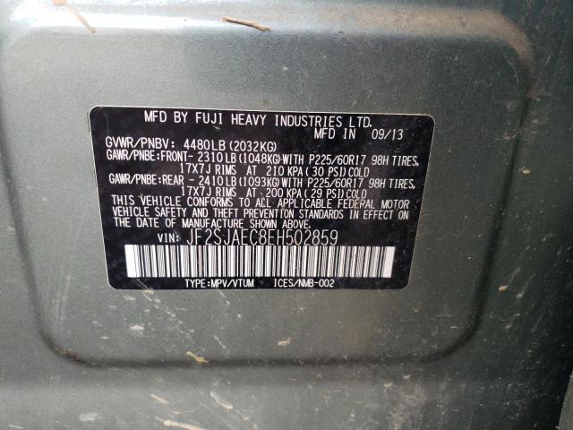 Photo 10 from auction – 2014 SUBARU FORESTER 2 with VIN JF2SJAEC8EH502859
