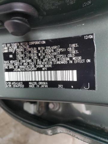 Photo 10 from auction – 2007 TOYOTA HIGHLANDER with VIN JTEHW21A770043499
