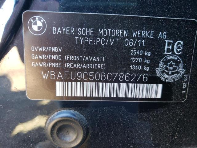 Photo 10 from auction – 2011 BMW 550 XI with VIN WBAFU9C50BC786276