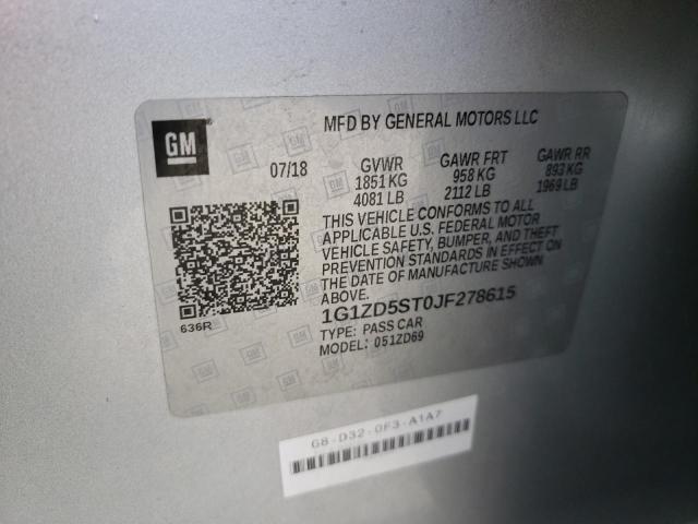 Photo 10 from auction – 2018 CHEVROLET MALIBU LT with VIN 1G1ZD5ST0JF278615